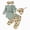 R001-Green, variant on NOLDARES Newborn Infant Baby Girls Clothes Ribbed Bodysuit Pants Set Fall Winter 3pc Outfits(Green,0-3 M)