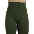thumbnail image 4 of Homma Activewear Thick High Waist Tummy Compression Slimming Body Leggings Pant (Large, Olive), 4 of 7