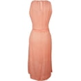 thumbnail image 2 of Womens Hi Low Gold Embellished Tank Dress with Fabric Waist Tie, 2 of 5