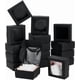 thumbnail image 1 of 30 cajas de regalo cuadradas de papel negro con ventana de PVC transparente para bodas, chocolates, galletas y otras pequeñas manualidades, 3,6 x 3,6 x 1,6 pulgadas., 1 of 9