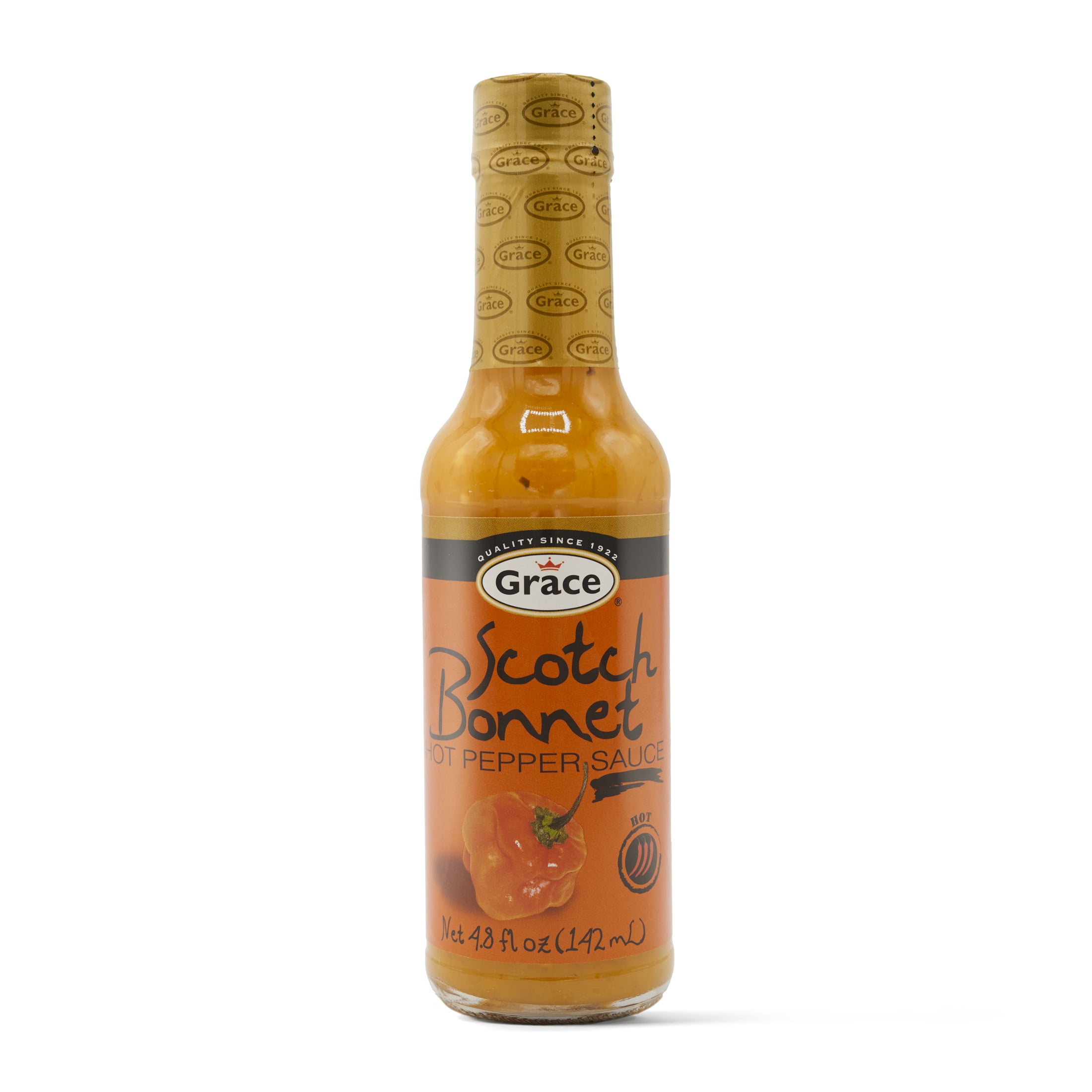 (4 pack) Grace Hot Pepper Sauce, 4.8 oz