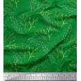 thumbnail image 1 of Soimoi Green Poly Georgette Fabric Dry Branches Tree Print Sewing Fabric Yard 52 Inch Wide, 1 of 1