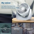 thumbnail image 6 of under $5 Usloyux Desk Fan Lamp USB Rechargeable Battery Operated Cooling Lightweight Mini Long Life Table Fan Speed Adjustable Cute Design Makeup Fans for Travel, 6 of 8