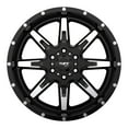 thumbnail image 3 of 20x10 Tuff T15 GLOSS BLACK W/ MACHINED FACE Wheel 5x5.5 (-19mm), 3 of 3