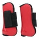 thumbnail image 2 of Botas para tendones de caballo, protectores de menudillo para montar a caballo, carcasa de PU, bota de protección para tendones de caballo, frontal rojo XL, 2 of 5
