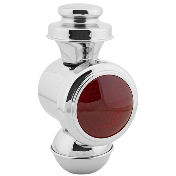 Tall Model T Chrome Steel Cowl/Tail Light-Amber Lens-12 Volt