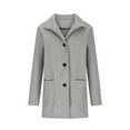 thumbnail image 4 of Herrnalise Jackets For Women Fashion Casual Long Sleeve Hoodless Casual Top Coat Shackets For Women 2024 fall Gray,L, 4 of 6