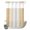 Light Brown, variant on No Hook Shower Curtain, Slate Gray Shower Curtains for Bathroom with See Through Top Window, Vintage Ombre Solid Color Minimalist Farmhouse Waterproof & Washable Bath Curtain 60"x72"