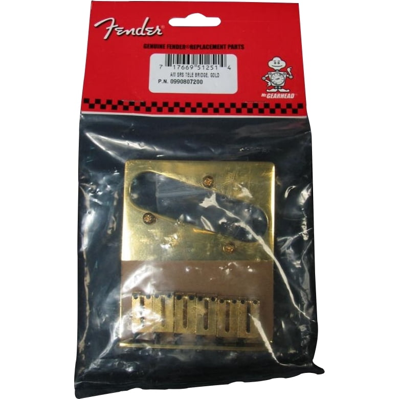 6-Saddle American Series TelecasterBridge Assembly (Gold)