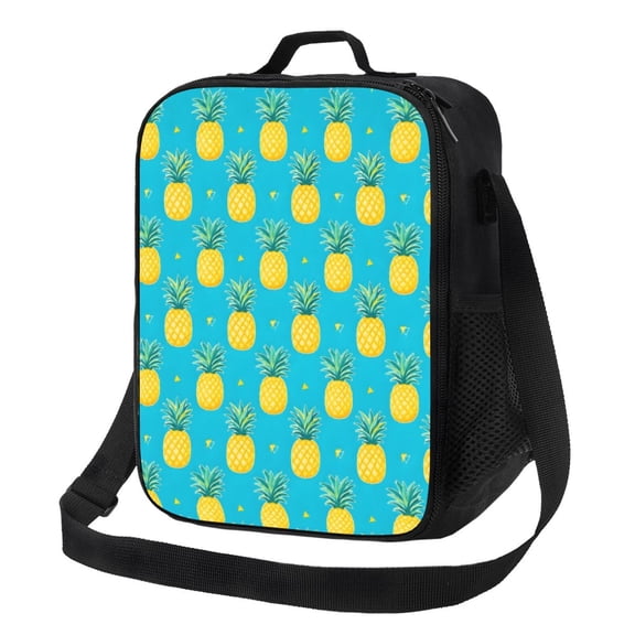 Pineapple Fruit Lunch Bag Insulated Thermal Lunch Box with Shoulder Strap & Handle for Women and Men