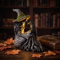 thumbnail image 7 of Gothic Witch Raven Statue, Resin Sitting Witch Statue, Halloween Figurine with Crow, Tabletop Decor, Gothic Gift, Indoor Covered‑outdoor Use, 7 of 7