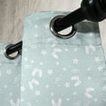 thumbnail image 4 of Ambesonne Aqua Grommet Curtain, Beach Theme Sea Star, 50" x 63", Seafoam and White, 4 of 6