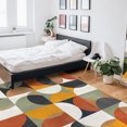 thumbnail image 6 of Area Rugs 5x8 Ft Mid-Century Modern Abstract Geometric Semicircle Non-Slip Washable Rug Indoor Rug Floor Mats Non Shedding Carpet for Living Room Bedroom Dining Room Home Decor, 6 of 8
