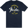 Genuine Fender Baja Blue Short Sleeve 100% Cotton T-Shirt, Medium #9190117406