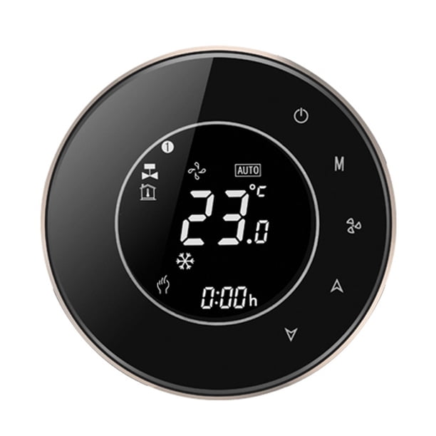 Termostato BAC-6000ELZB Aire acondicionado central Pantalla LCD de temperatura constante inteligente Tomshoo Negro