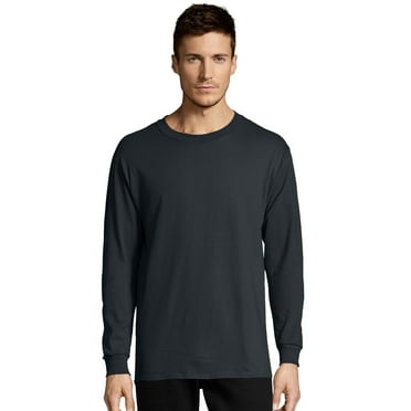 Hanes Long-Sleeve T-Shirt 4-Pack Tee ComfortSoft Men's 100% Cotton Heavyweight