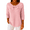 Pink, variant on Women's V-Neck Sweater with Bow Tie Detail Cozy Knit Loose Pullover (Pink, L)