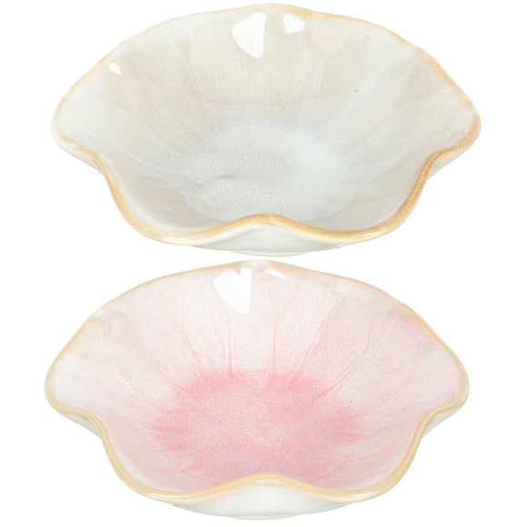 2pcs Ceramic Jewelry Tray Jewelry Plate Trinket Dish Ring Dish Key Holder Tray