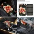 thumbnail image 6 of XYZCANDO Beautiful Flowers Trash Can Car Coasters Handbrake Cover Lipstick Cover Keychain Fender Cover Seat Belt Cover Armrest Cover Steering Wheel Cover Car Cushion Cover Colorful, 6 of 7