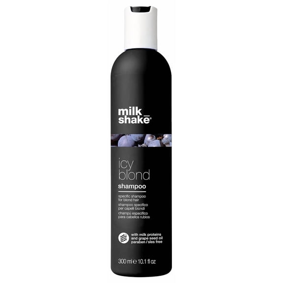 milk_shake icy blond shampoo | award winning shampoo with black pigment to cool brassy tones and enhance platinum blonde hair | ideal for maintaining icy, ash-toned color 10.1 fl oz