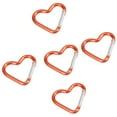 thumbnail image 5 of 5Pcs Heart Shape Spring Snap Clip Aluminum Alloys KeyRings Hangings Buckles Carabiner Keychains Bag Clip Hook Connectors, 5 of 7