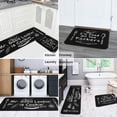 thumbnail image 2 of 2 Piece Kitchen Mats for Floor Non Slip Black Kitchen Rug Set, 2 of 5