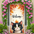 thumbnail image 5 of Decorative Design Welcome Banner Autumn Theme Cat Festive Decor Fall Decor for Home Decor Office Decor Indoor Decoration, 5 of 9