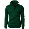 thumbnail image 2 of H2H Men's Slim Fit Turtleneck Basic Knit Sweater with buttons GREEN US XL/ASIA 2XL (CMTTL091), 2 of 5