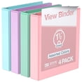thumbnail image 1 of Davis Group Economy 3-Ring View Binders, 1.5" Round Rings, 350 Capacity, Assorted, Pack of 4, 1 of 4