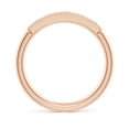 thumbnail image 2 of ANGARA Natural Pave Set Diamond Bar Ring with Milgrain in 14K Rose Gold for Women (Size-3mm| Color-K| Clarity-I3) | April Birthstone, Anniversary, Jewelry Gift for Women | Natural Diamond Ring, 2 of 11