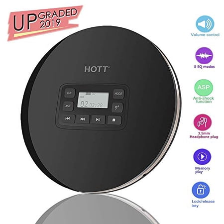 Portable CD Player for Car, Personal Compact CD Player with Stereo Headphones/USB Power