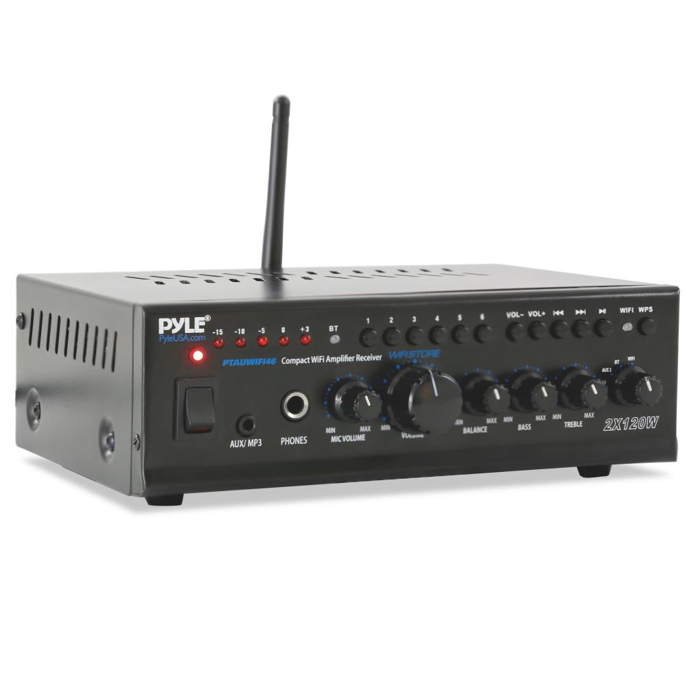 - Compact WiFi Amplifier Receiver, Wireless Music Streaming System with Mic Paging/Mixing, 240 Watt - Walmart.com