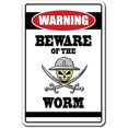 thumbnail image 1 of Beware of The Worm Warning Sign Offshore Oil gig Job Worker, 1 of 5