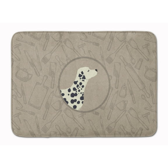 Dalmatian In the Kitchen Machine Washable Memory Foam Mat