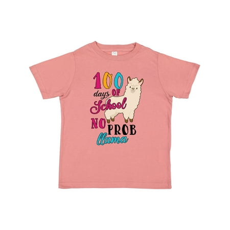 

Inktastic 100 Days of School No Prob Llama Boys or Girls Toddler T-Shirt