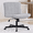 Gray, variant on TMV Criss Cross Chair–Armless Office Chair, Fabric Padded Vanity Chair Computer Chair with Wheels, Wide Seat Swivel Desk Chair for Home Office,Cream