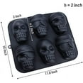 thumbnail image 2 of Skull Cake Pan Silicone Gelatin Cakelet Mold Skull Pizza Tin Baking Pan, 2 of 7