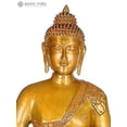 thumbnail image 2 of Large Size Meditating Buddha Tibetan Buddhist Deity Brass Handmade - Made in India, 2 of 3