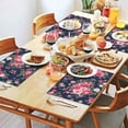thumbnail image 2 of Pioneer Flower Floral Print Pattern Summer Placemats Table Placemats Set Of 4-Linen Kitchen Washable Placemats Table Mats 12x18 Inch Non-Slip Heat Resistant, 2 of 6