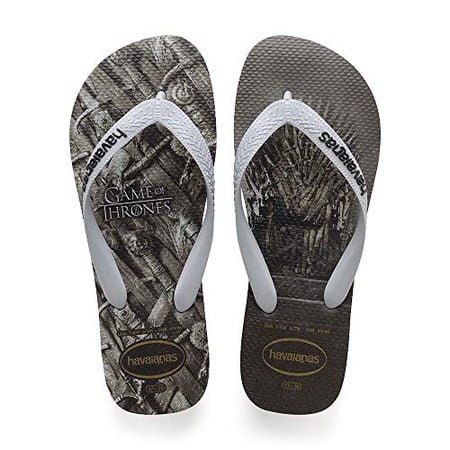 Havaianas Women's Top Game Of Thrones Flip Flop Sandal, Steel Grey, 13 M US