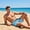A17, variant on Men's Big and Tall Printed Cargo Shorts with Drawstring Elastic Waist for Casual Beach and Athletic Use