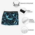 thumbnail image 3 of Susaid Lightning Print Men's Mesh Boxer Briefs Cooling Breathable Sports Underwear Wide Waistband Boxer Briefs W/Fly-Medium, 3 of 5