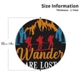 thumbnail image 2 of Fuzoiu Not All Who Wander Are Lost Hiking Print Leather Coasters Set,Drink Coasters Set of 4,for Tabletop Protection, Durable PVC Coasters,Home Décor and Housewarming Gift-Round Shape, 2 of 6