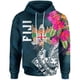 thumbnail image 3 of Sudadera con capucha y estampado de la bandera de Fiji de estilo vintage para hombre, estilo hip hop, sudaderas con capucha de moda, jerseys de gran tamaño con el emblema nacional de Fiji, 3 of 4