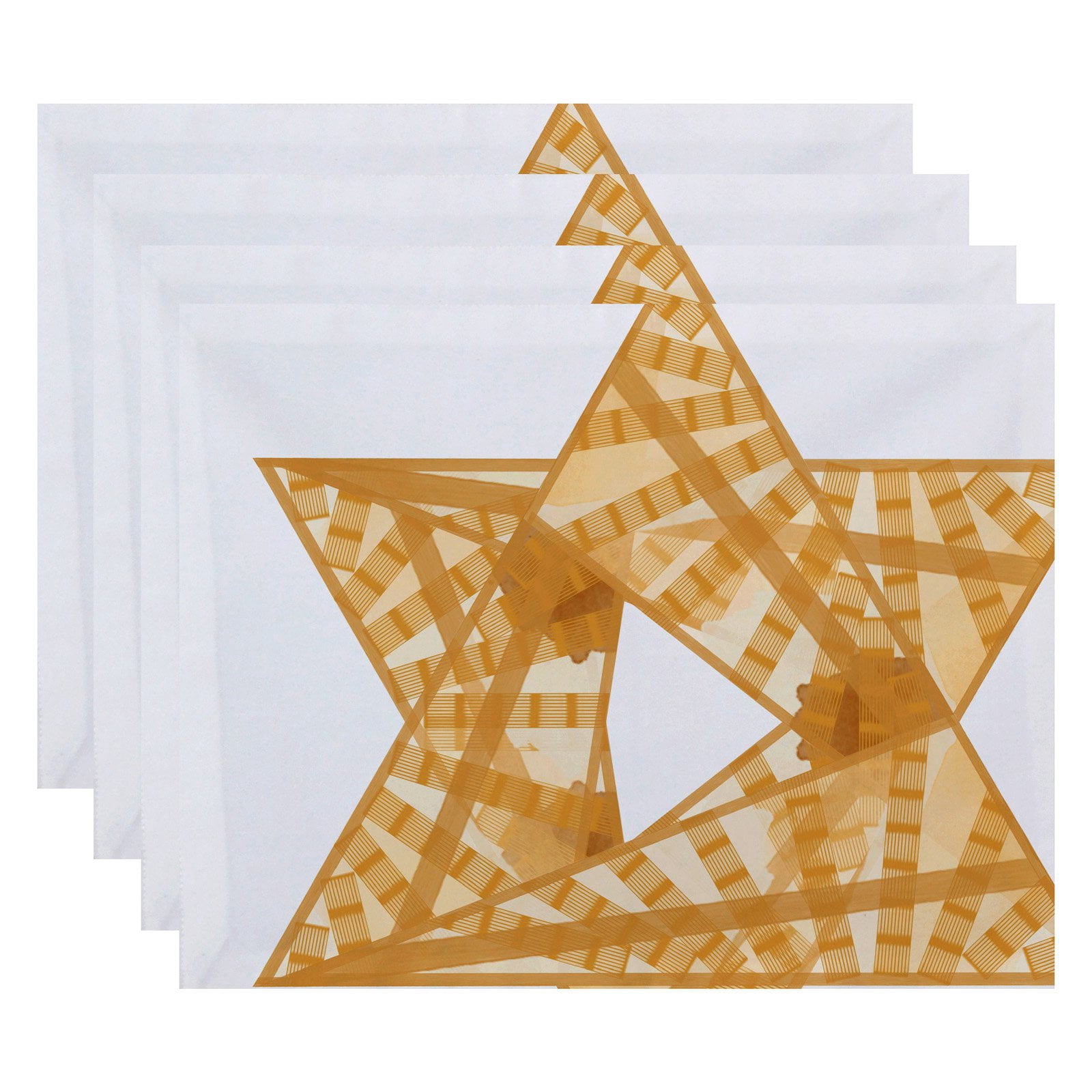 Simply Daisy 18" x 14" Star Mosaic Geometric Print Placemats, Set of 4
