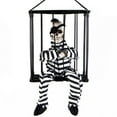 thumbnail image 1 of Décorations d'Halloween Animées Cravant Crâne Cage Prisonnier Maison Hantée, 1 of 4