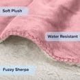 thumbnail image 3 of PETMAKER Dog Blanket - 60x70in Sherpa Blanket for Bed, Couch, or Car (Pink), 3 of 9