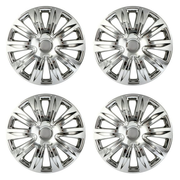 SCITOO Silver 17 Inch Wheel Cover Snap On Car Truck SUV ABS Plastic Material Replacement Hubcaps Set of 4