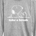 thumbnail image 3 of Peanuts - Take A Break - Toddler & Youth Long Sleeve Graphic T-Shirt, 3 of 6