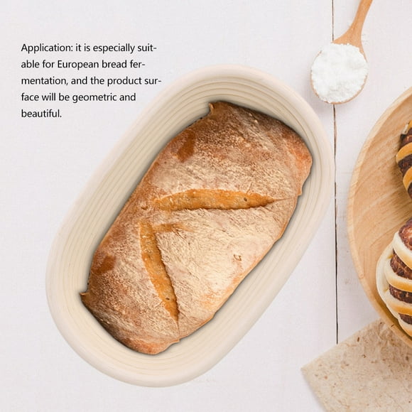 Ejoyous Handmade Unbleached Natural Cane Banneton Proofing Basket Dough Bread Baking Kit, Bread Proofing Basket, Dough Proofing Basket